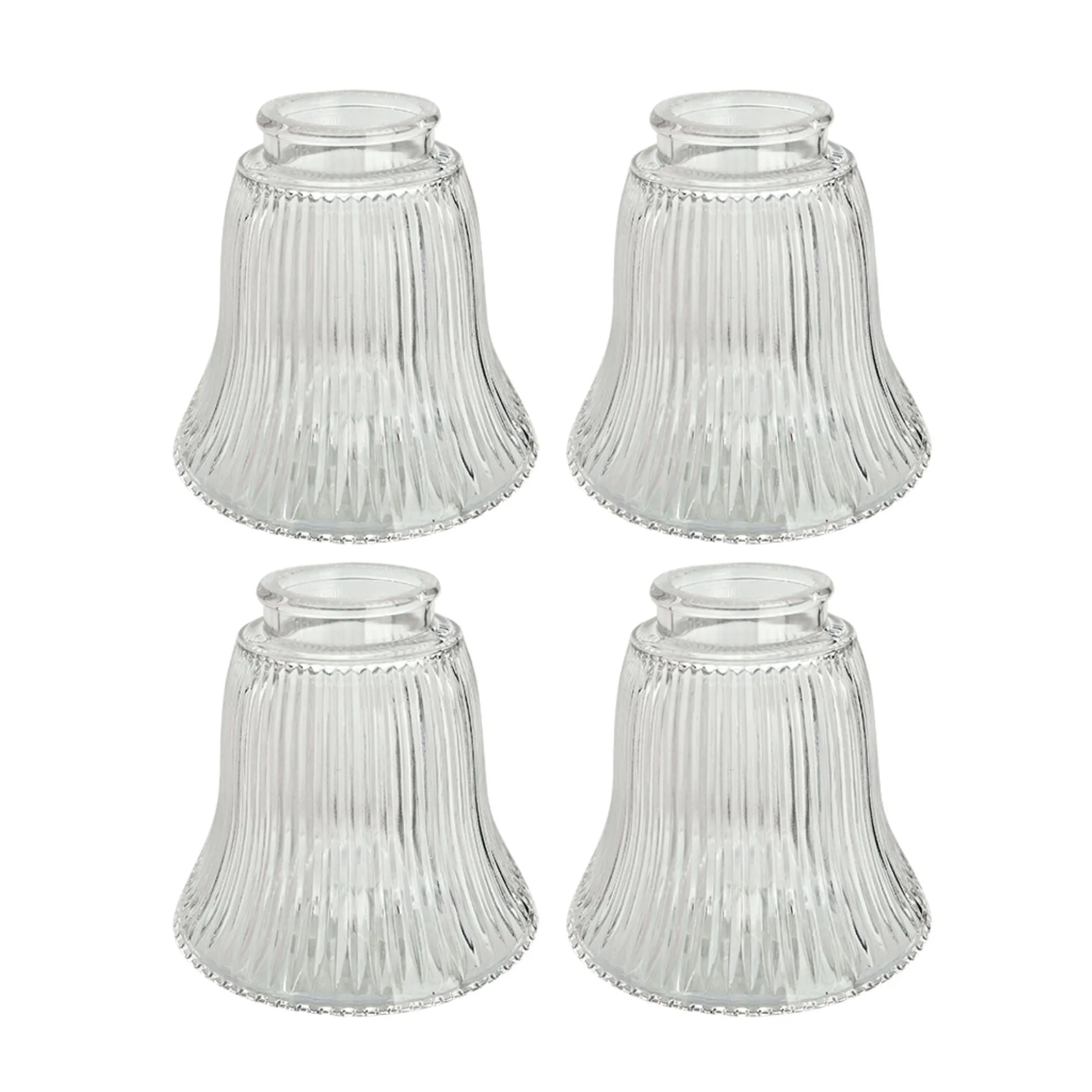 # 23080-4 Transitional Clear Ceiling Fan Replacement Glass Shade.2-1/8"Fitter,4-3/4"Diameter x 4-1/2"Height.4 Pack