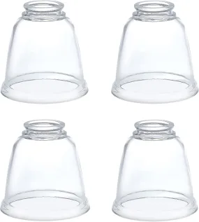 # 23127-4 Contemporary Clear Ceiling Fan Replacement Glass Shade.2-1/8"Fitter,4-5/8"Diameter x 4-1/2"Height.4 Pack