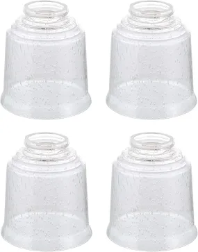# 23158-4 Transitional Clear & Seeded Ceiling Fan Replacement Glass Shade.2-1/8"Fitter,4-1/2"Diameter x 4-7/8"Height.4 Pack