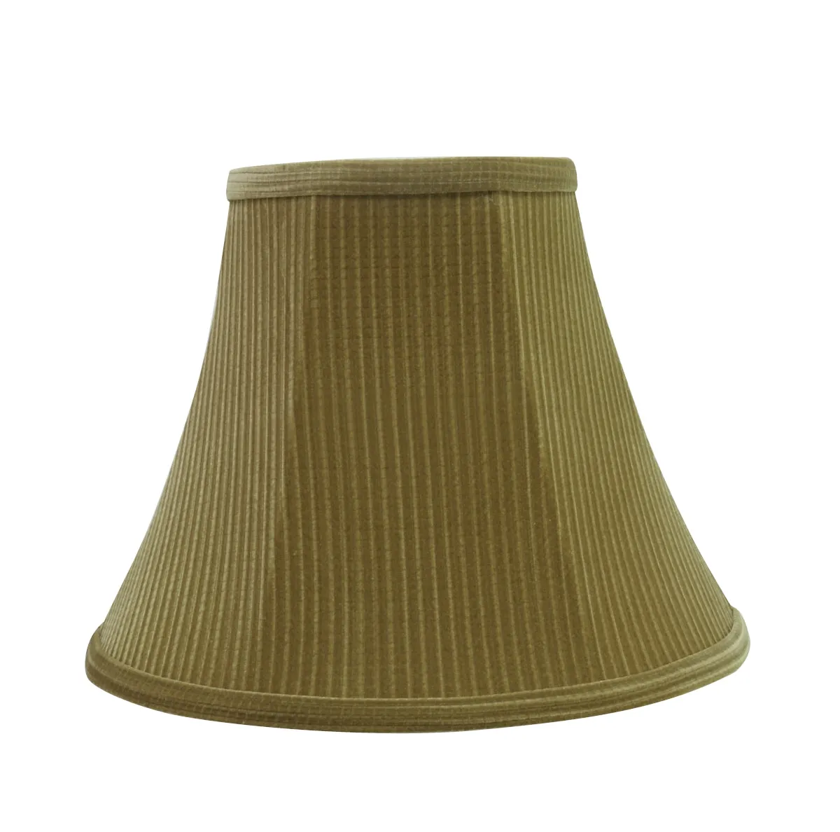 # 70159-21 One-Light Plug-In Swag Pendant Light Conversion Kit with Transitional Bell Fabric Lamp Shade, Brown-Green, 12" width