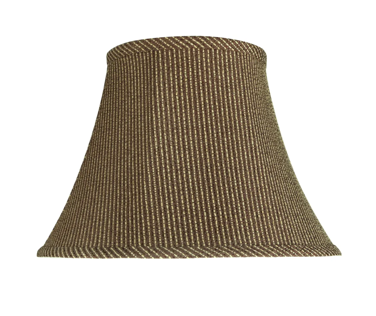 # 70215-21 One-Light Plug-In Swag Pendant Light Conversion Kit with Transitional Bell Fabric Lamp Shade, Brown, 13" width