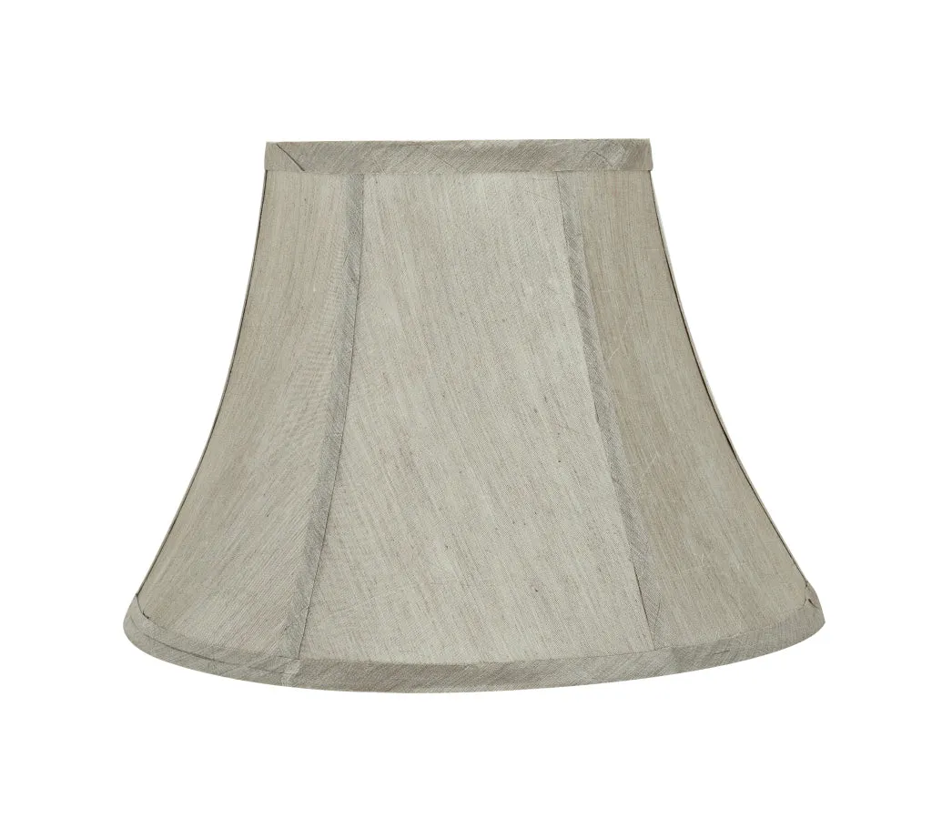 # 70218-21 One-Light Plug-In Swag Pendant Light Conversion Kit with Transitional Bell Fabric Lamp Shade, Silver-Grey, 13" width