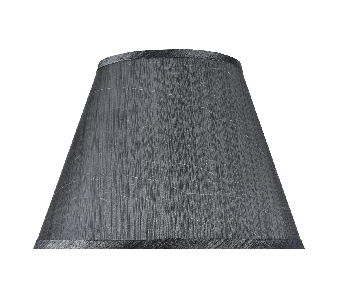 # 72185-21 One-Light Plug-In Swag Pendant Light Conversion Kit with Transitional Hardback Empire Fabric Lamp Shade, Grey-Black, 13" width