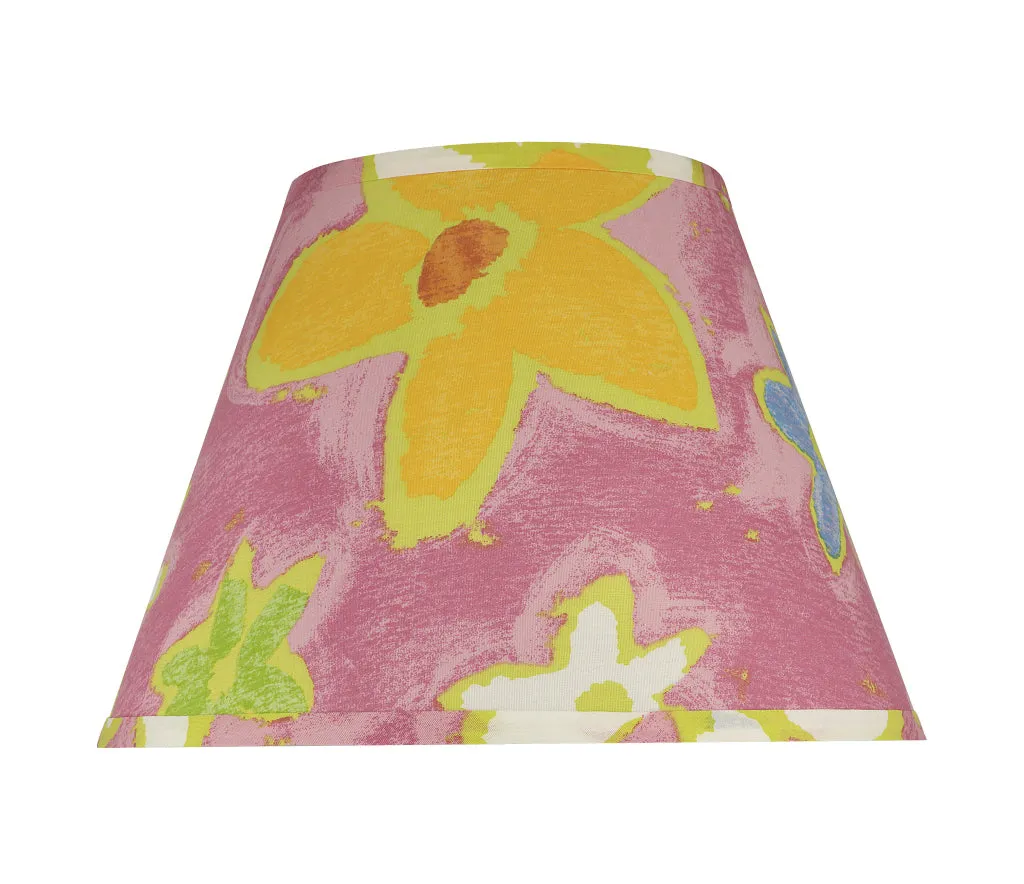# 72187-21 One-Light Plug-In Swag Pendant Light Conversion Kit with Transitional Hardback Empire Fabric Lamp Shade, Pink, 13" width