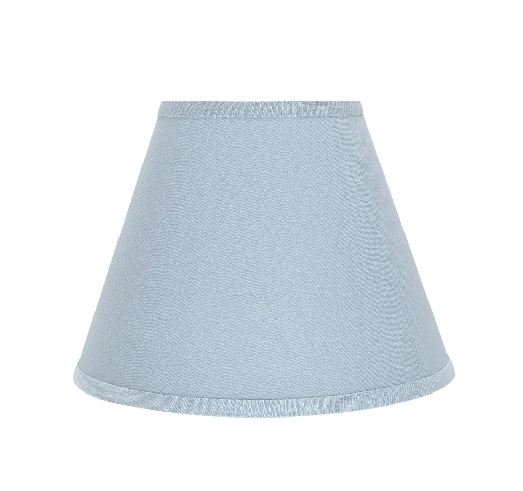 # 72196-21 One-Light Plug-In Swag Pendant Light Conversion Kit with Transitional Hardback Empire Fabric Lamp Shade, Light Blue, 12" width