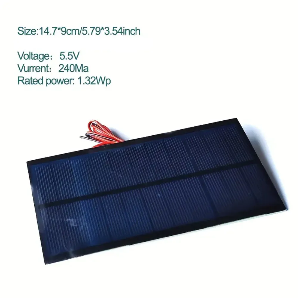 10cm line pet  Solar Pannel 147X90 5.5V 240mA for educational Kits