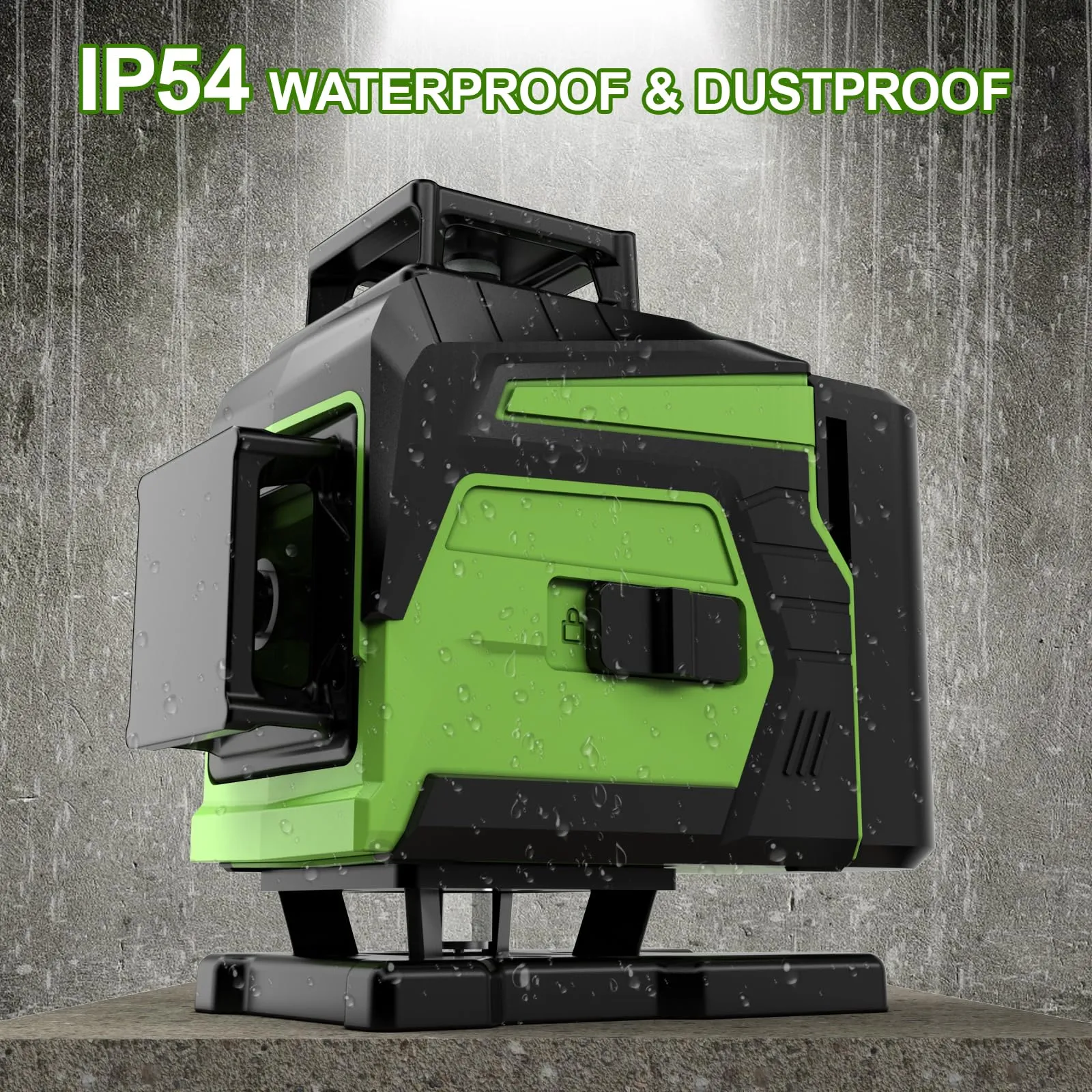 16 Lines Laser Level Self Leveling, 4x360°Professional 4D Green Cross Line laser Level for Construction and Picture Hanging with 2 Batteries, Adjustable brightness & Remote Control
