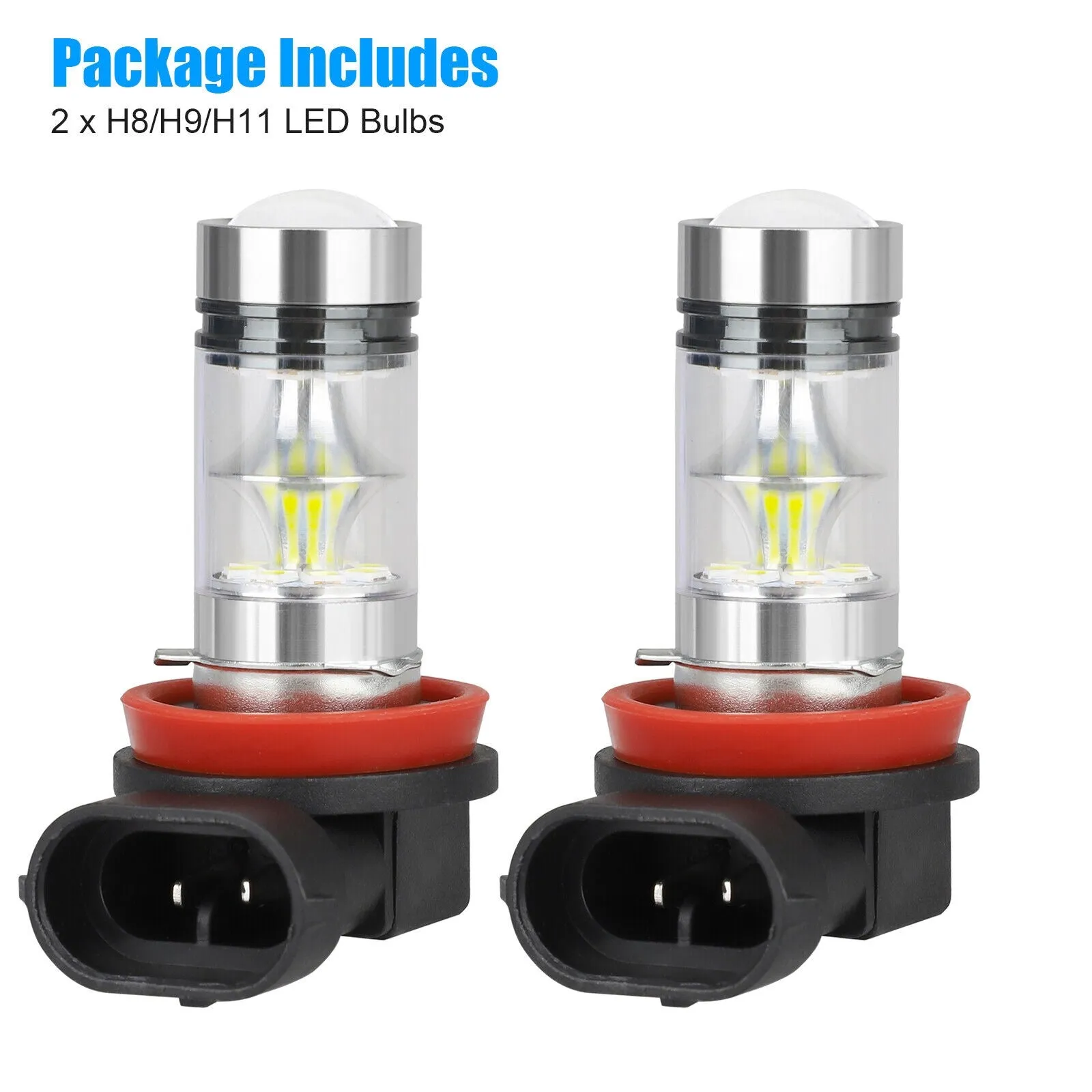 2pcs H8 H11 H16 Led Driving Light Bulbs High-Power 360-degree