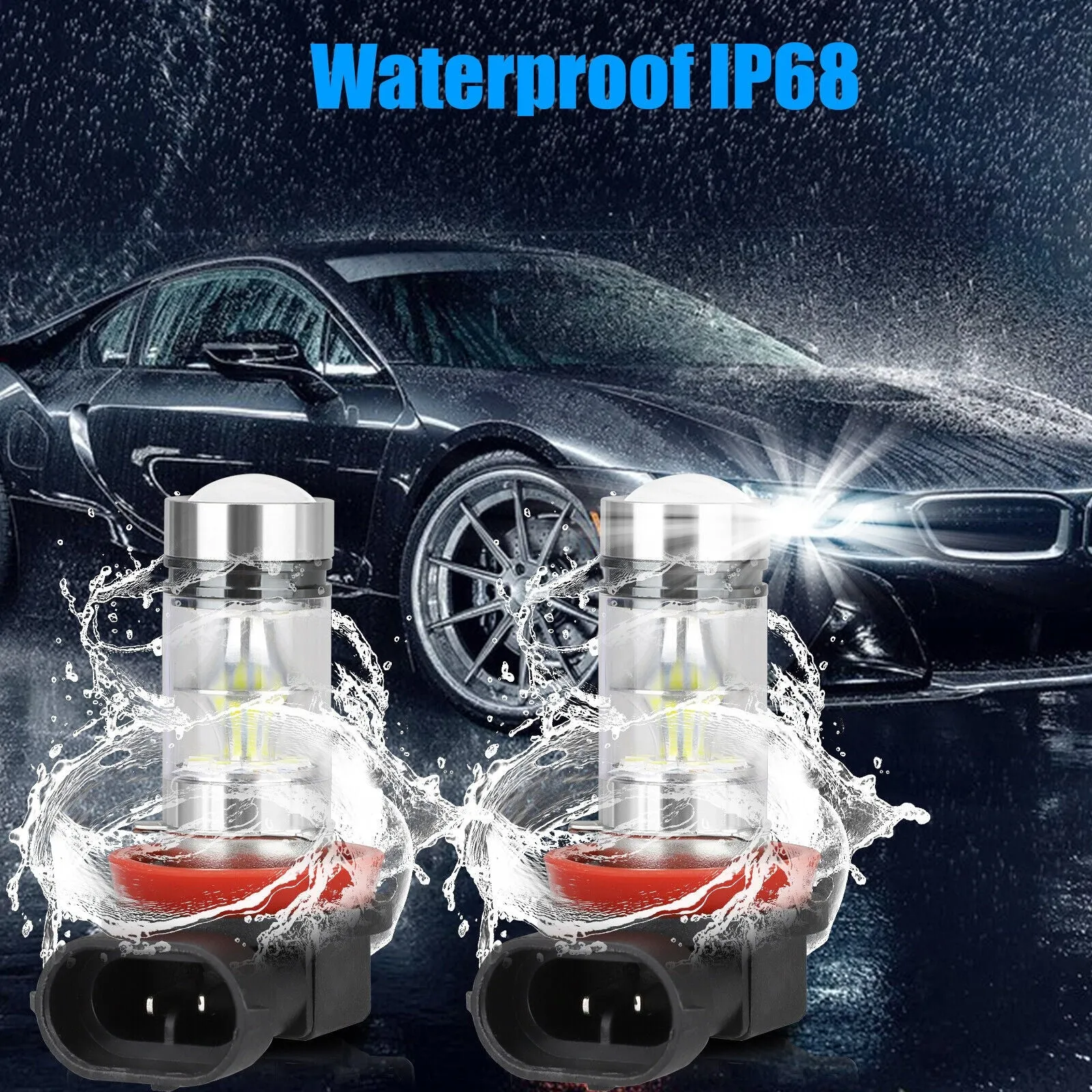 2pcs H8 H11 H16 Led Driving Light Bulbs High-Power 360-degree