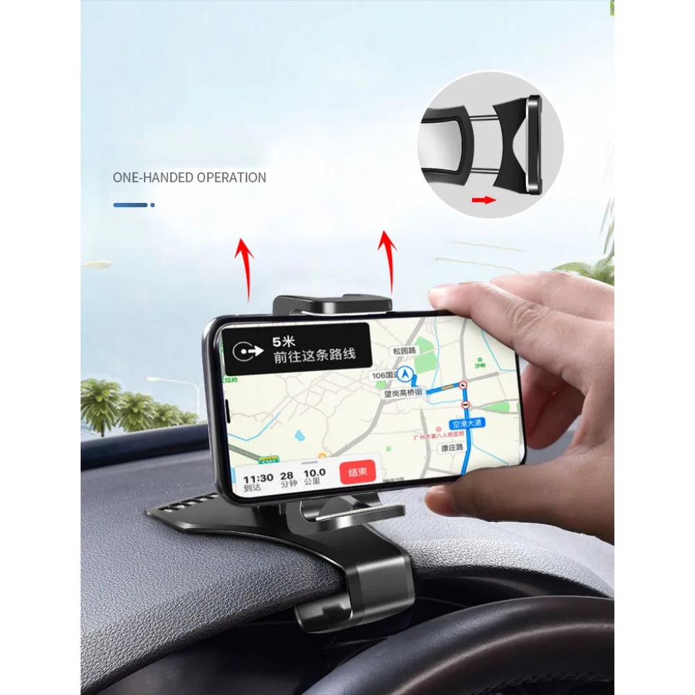 3 in 1 Car GPS Smartphone Holder: Dashboard / Visor Clamp   AC Grid Clip for Telefunken Outdoor LTE - Black