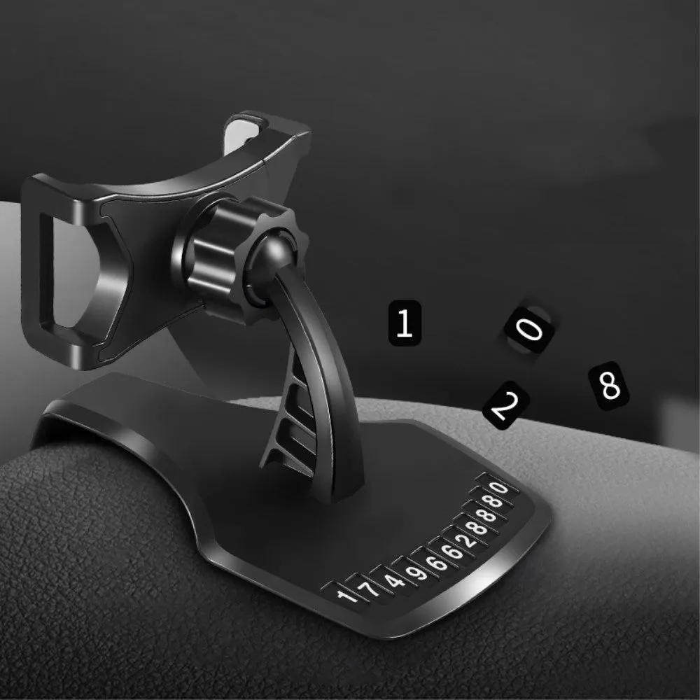 3 in 1 Car GPS Smartphone Holder: Dashboard / Visor Clamp   AC Grid Clip for Telefunken Outdoor LTE - Black
