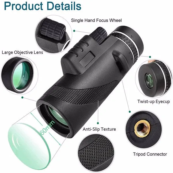 40X60 Monocular High Power Monocular Scope