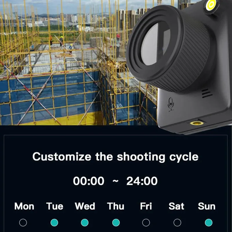 4K Outdoor Time Lapse Camera 32MP Waterproof Timelapse Camera Recorder with 90° 2" Rotating LCD Screen 6 Months Battery Life