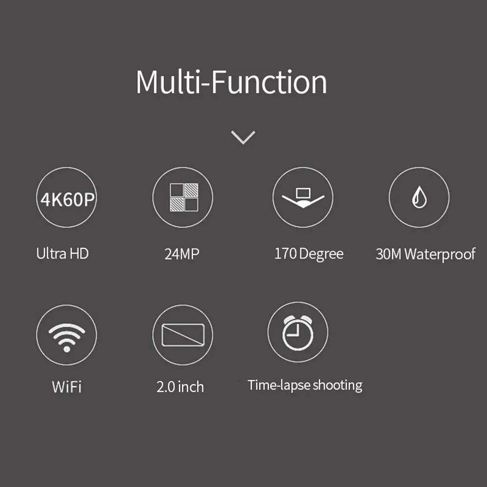 4K Resolution Wi-Fi Enabled HD Action Sports Action Camera