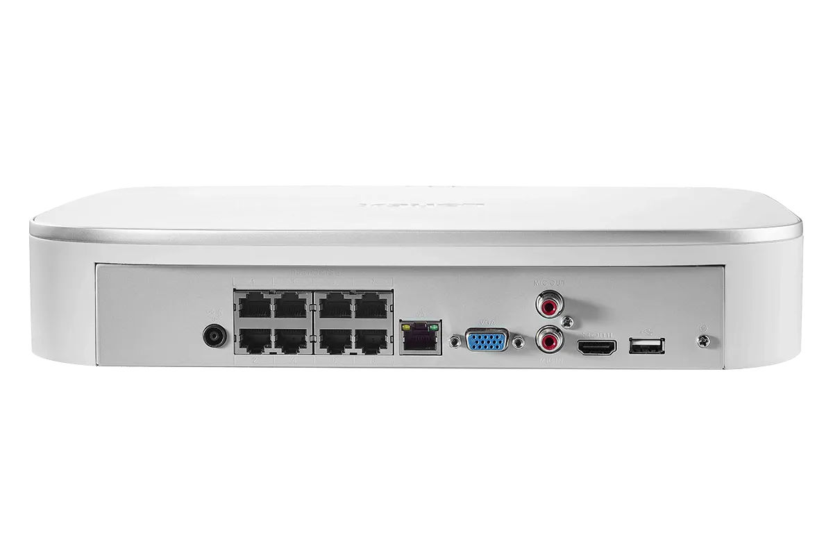 8-Channel NVR System with 4 Pan-Tilt-Zoom Outdoor Metal Cameras