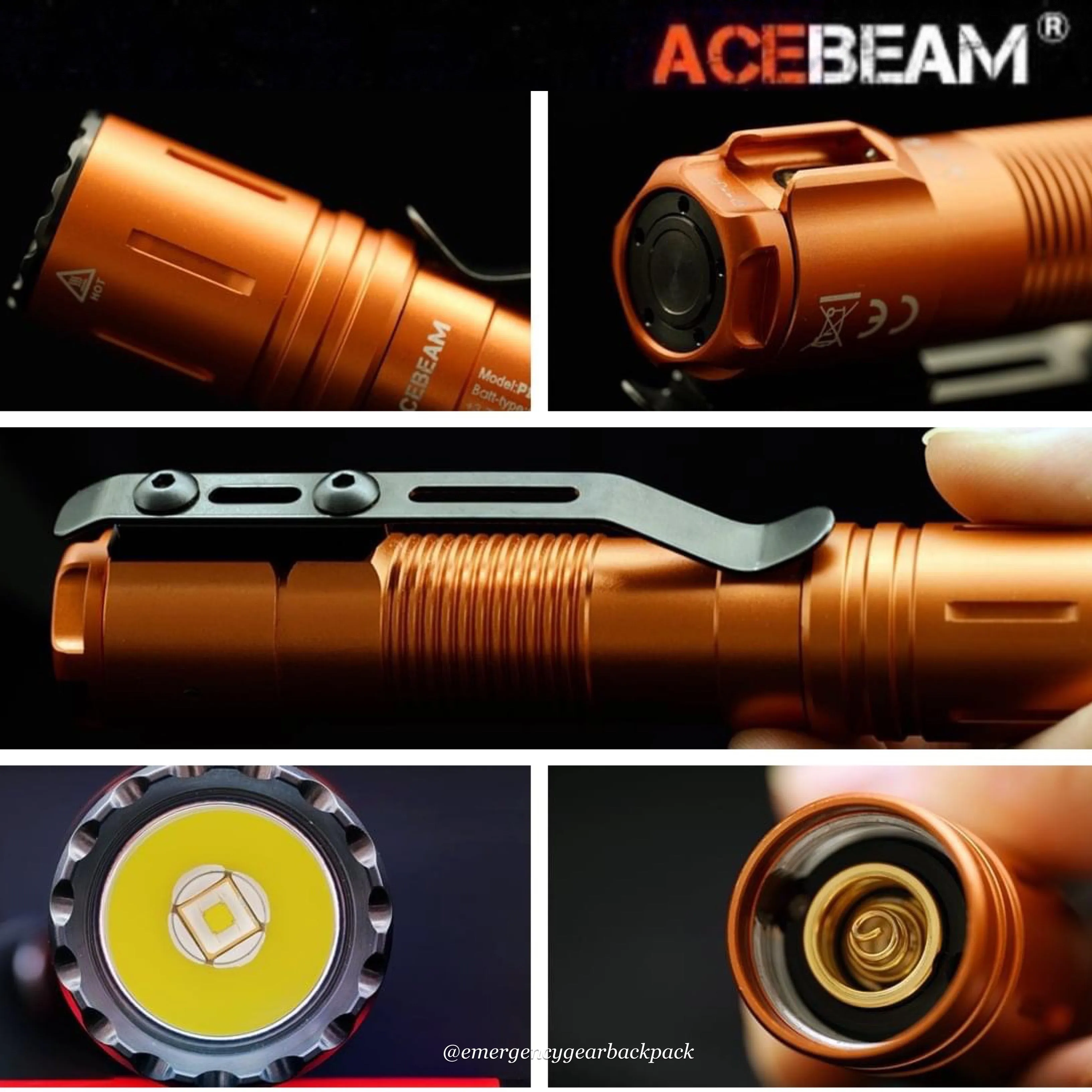ACEBEAM P15 1700LMS 330M EDC Tactical Flashlight
