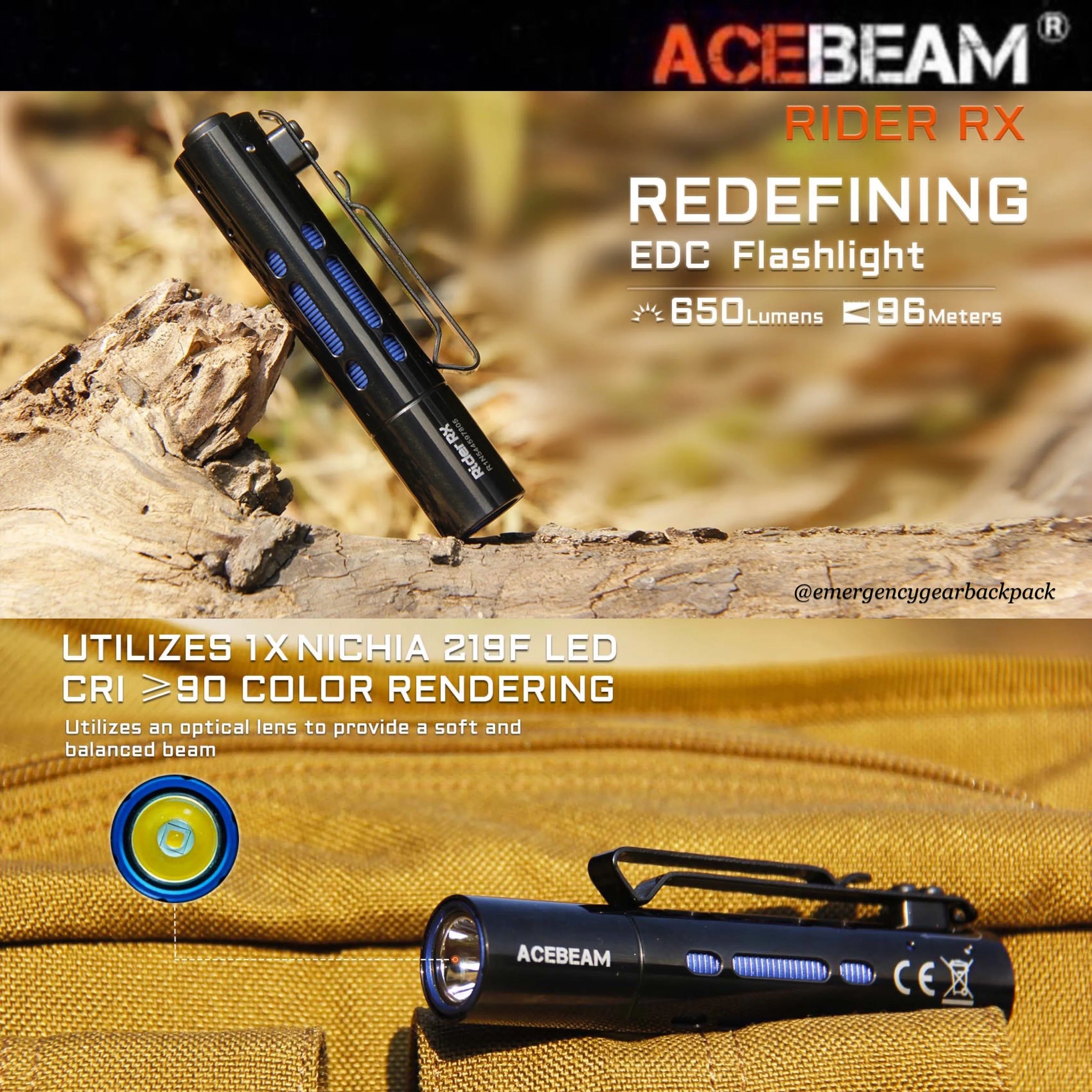 ACEBEAM Rider RX Fidget EDC Flashlight