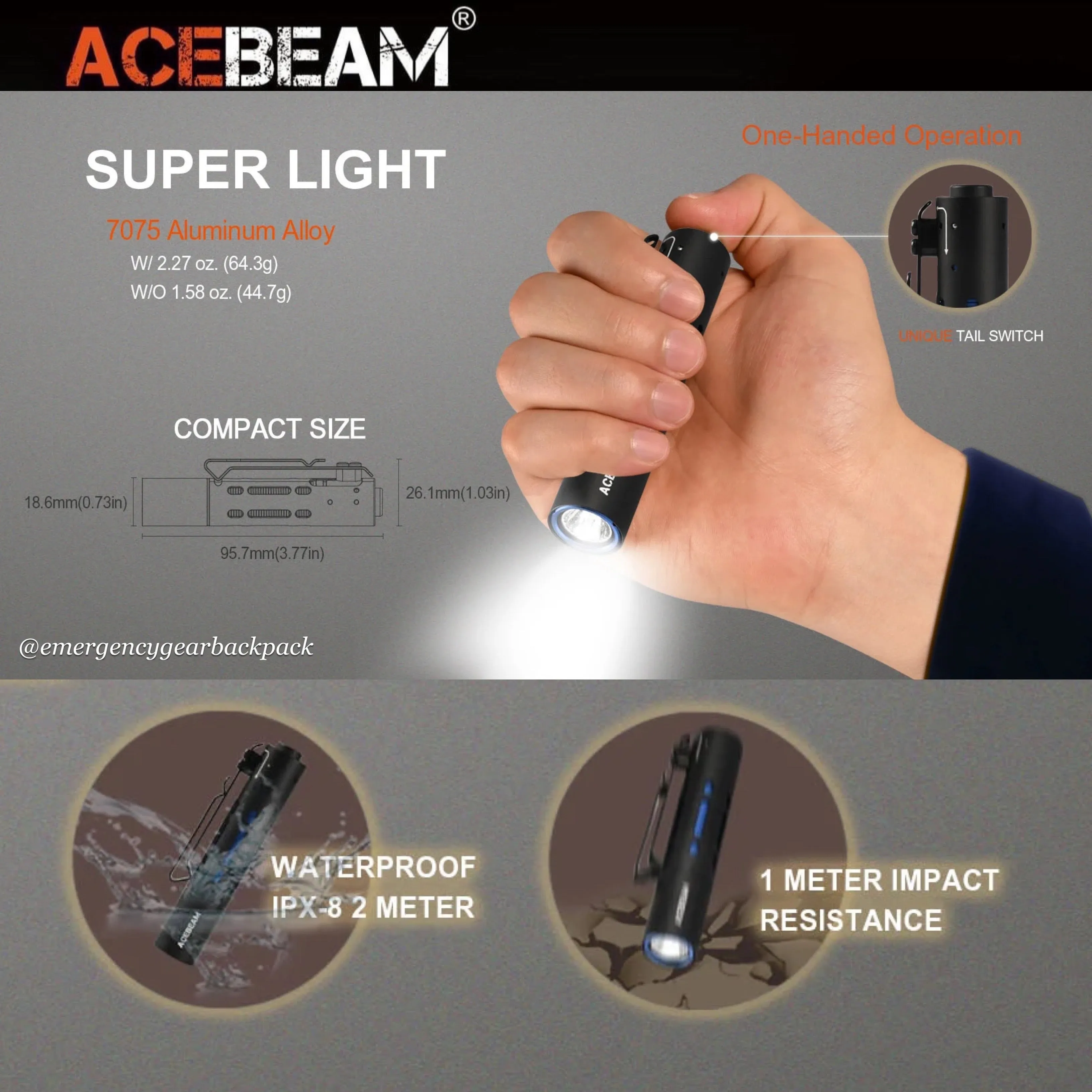 ACEBEAM Rider RX Fidget EDC Flashlight