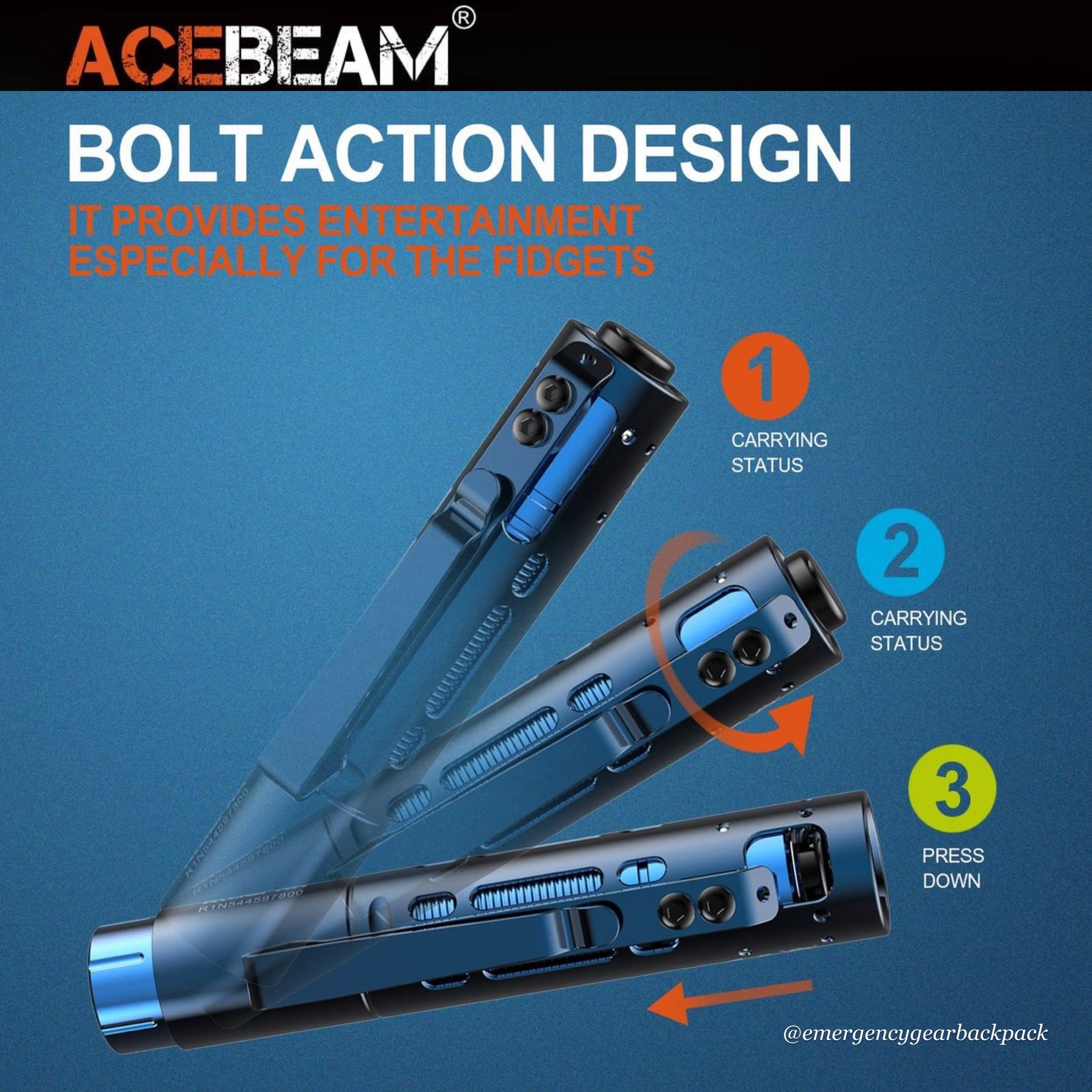 ACEBEAM Rider RX Fidget EDC Flashlight