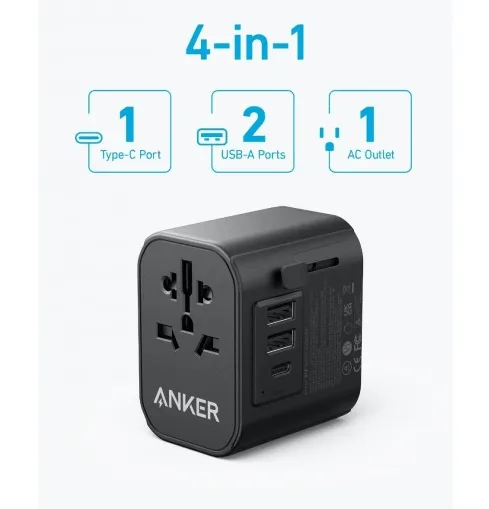 Anker 312 Outlet Extender - Black