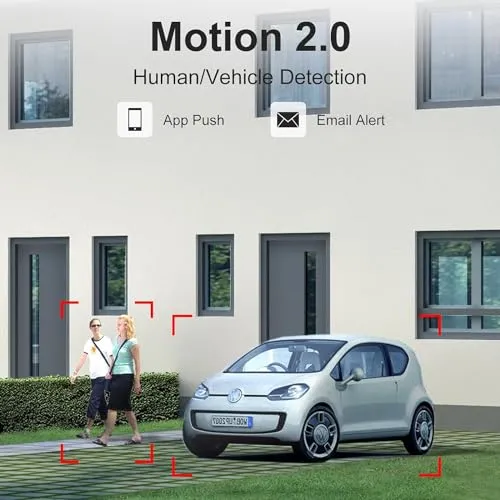 Anpviz 5MP 8CH Bullet PoE Security Camera System Outdoor, 100ft Smart Color Night Vision, Human/Vehicle Detection, 4X 5MP@20fps 114° FOV IP Camera with Audio, 4K 8 Channel PoE NVR, 2TB HDD(H Series)