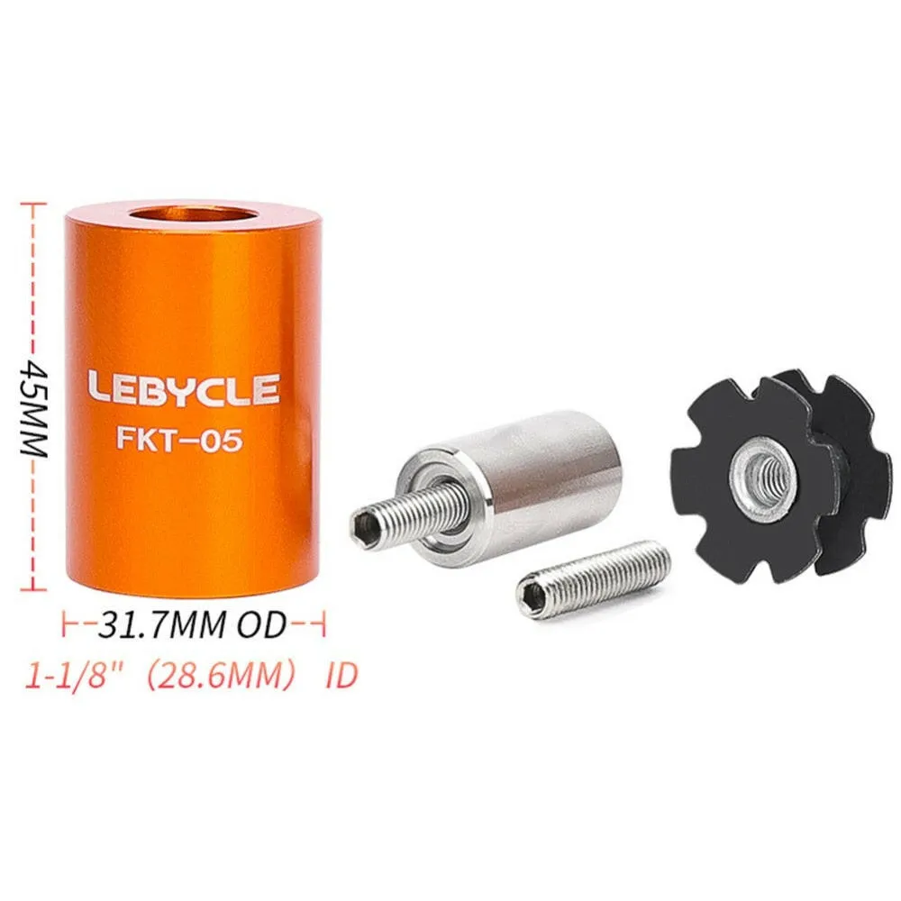 Bicycle Front Fork Headset Star Nut Installer Tool Mounting Sleeve Tools For 28.6mm MTB Road Bike Fork Steerer Driver Tool