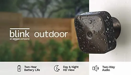 Blink Outdoor - wireless, weather-resistant HD security camera, two-year battery life, motion detection, set up in minutes – 2 camera kit
