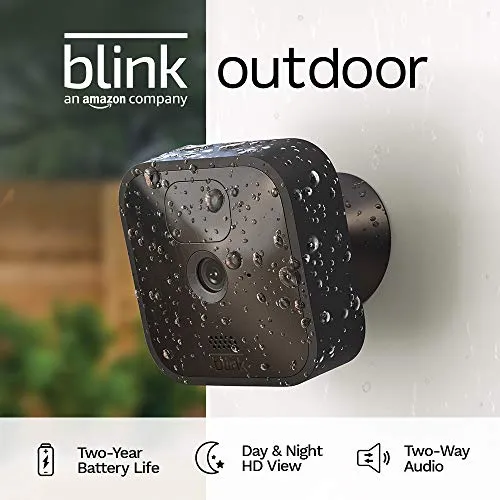 Blink Outdoor - wireless, weather-resistant HD security camera, two-year battery life, motion detection, set up in minutes – 2 camera kit