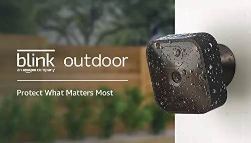 Blink Outdoor - wireless, weather-resistant HD security camera, two-year battery life, motion detection, set up in minutes – 2 camera kit