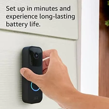 Blink Video Doorbell   1 Outdoor 4 smart security camera (4th Gen) with Sync Module 2  (Refurbished)