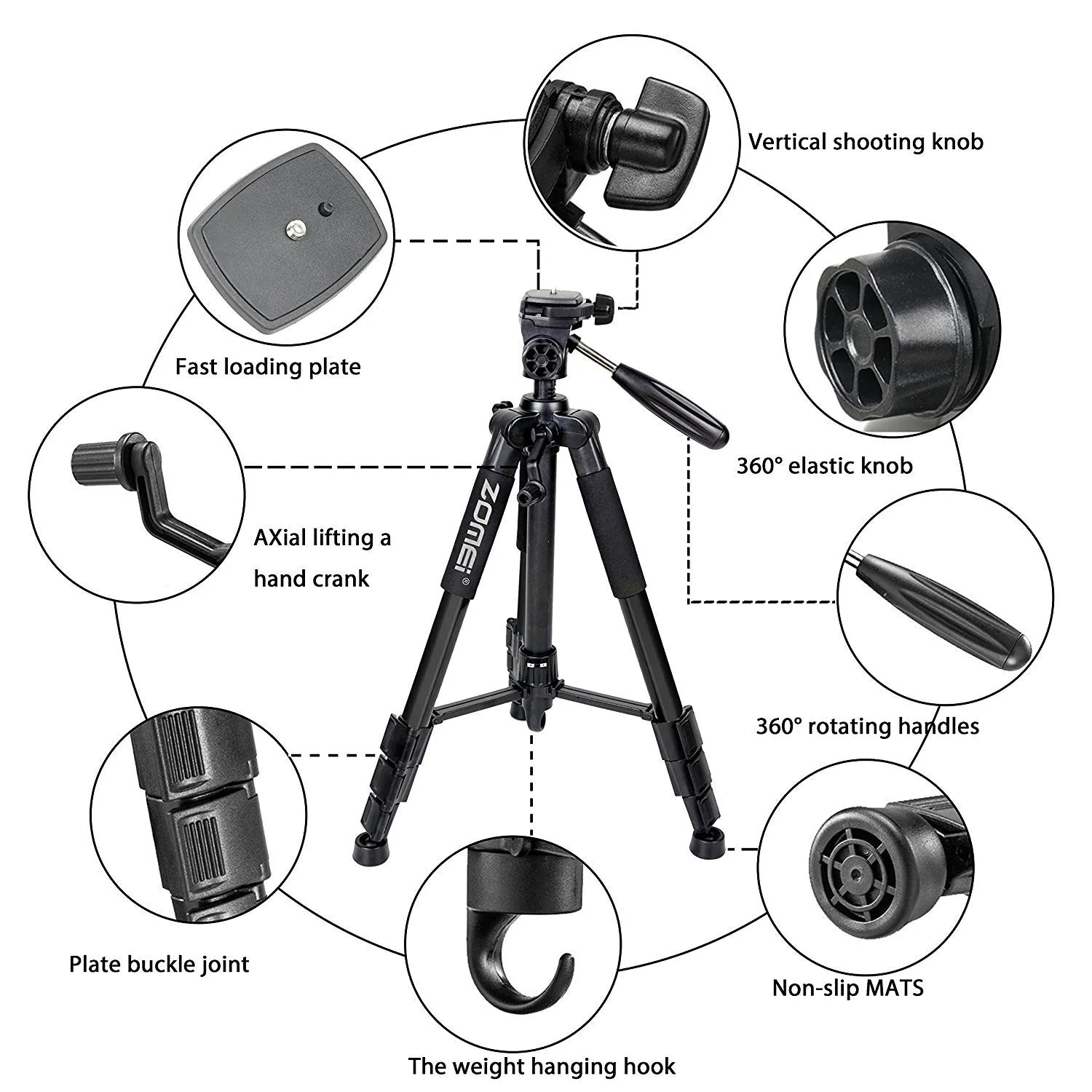 Boutique Portable Tripod Platform Set Micro Single DSLR Camera Camera Travel With High Quality Aluminum