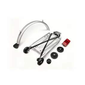 Brompton Rack Set Complete Incl 4 Rollers   Mudguard - Silver