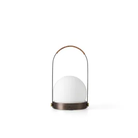 Carrie LED Lamp - Bronzed Brass & Leather