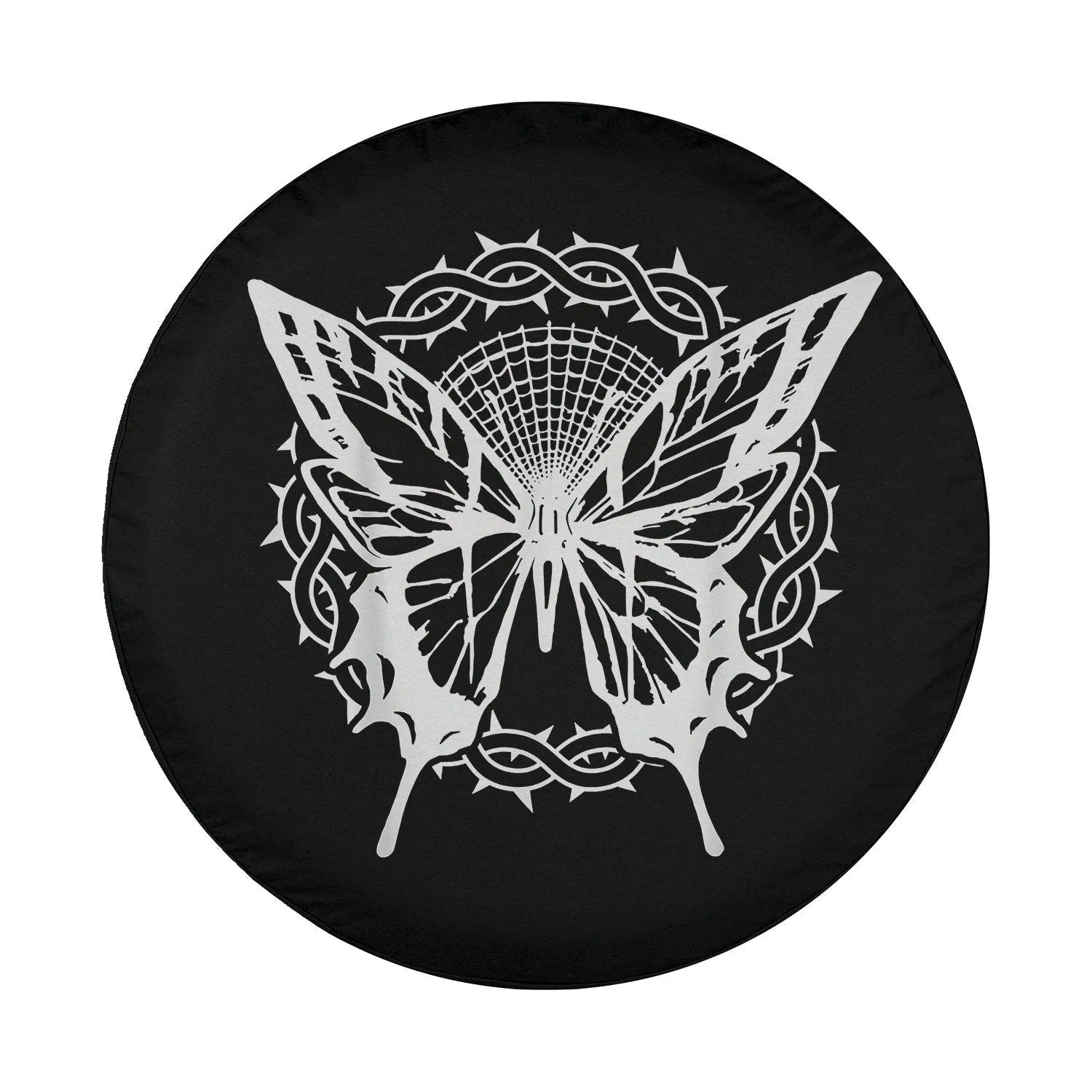 Christian Easter Jesus Crucifixion Crown of Thorns Butterfly Spare Tire Cover - Christian Tire Cover