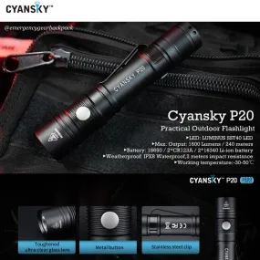 Cyansky P20 EDC Flashlight 1600LMS 240M