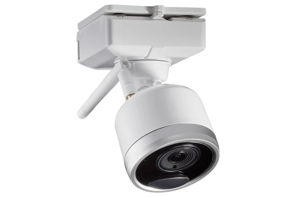 DEAL OF THE DAY! 1080p Wire Free Camera System with Four Battery-Powered White Cameras, 65ft Night Vision, Two-Way Audio