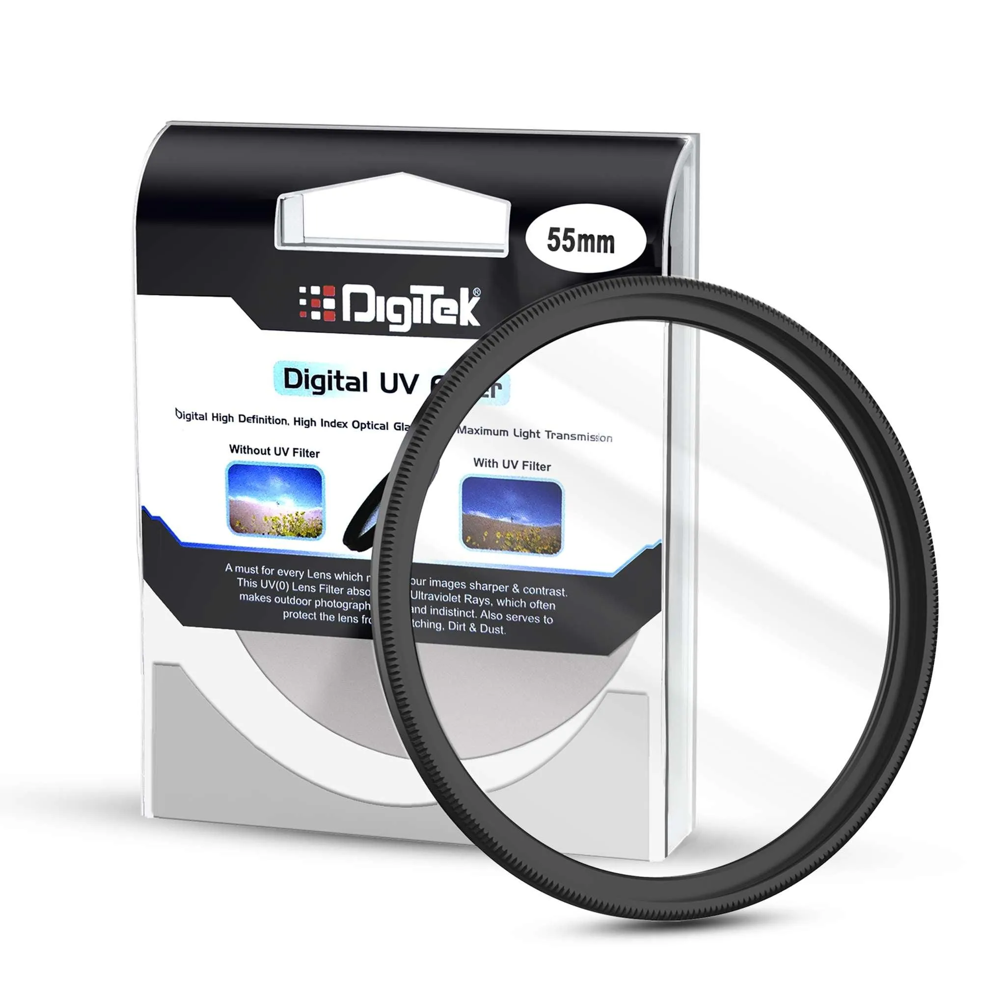 Digitek UV-Protection Lens Filter (Filter with Slim Frame for DSLR Camera Lens Protection from UV Rays, Dust & Scratches)