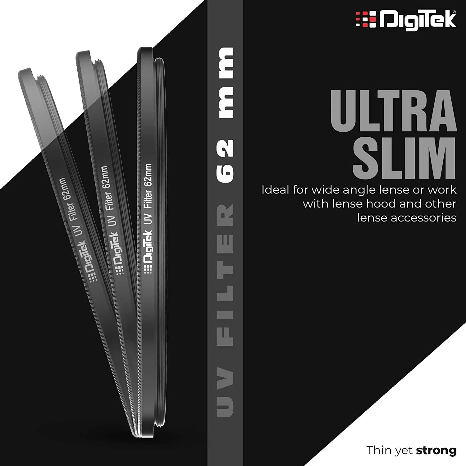 Digitek UV-Protection Lens Filter (Filter with Slim Frame for DSLR Camera Lens Protection from UV Rays, Dust & Scratches)
