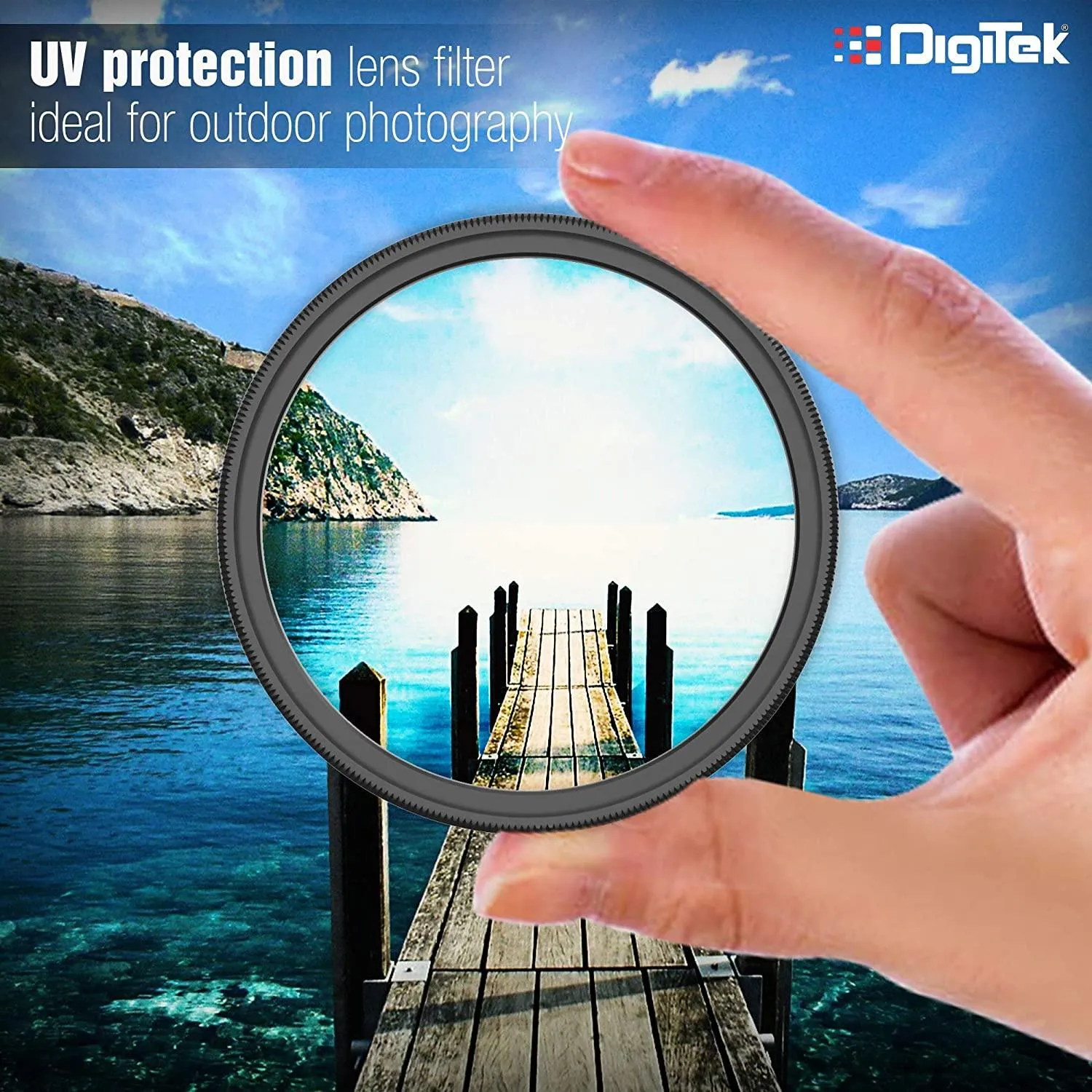 Digitek UV-Protection Lens Filter (Filter with Slim Frame for DSLR Camera Lens Protection from UV Rays, Dust & Scratches)