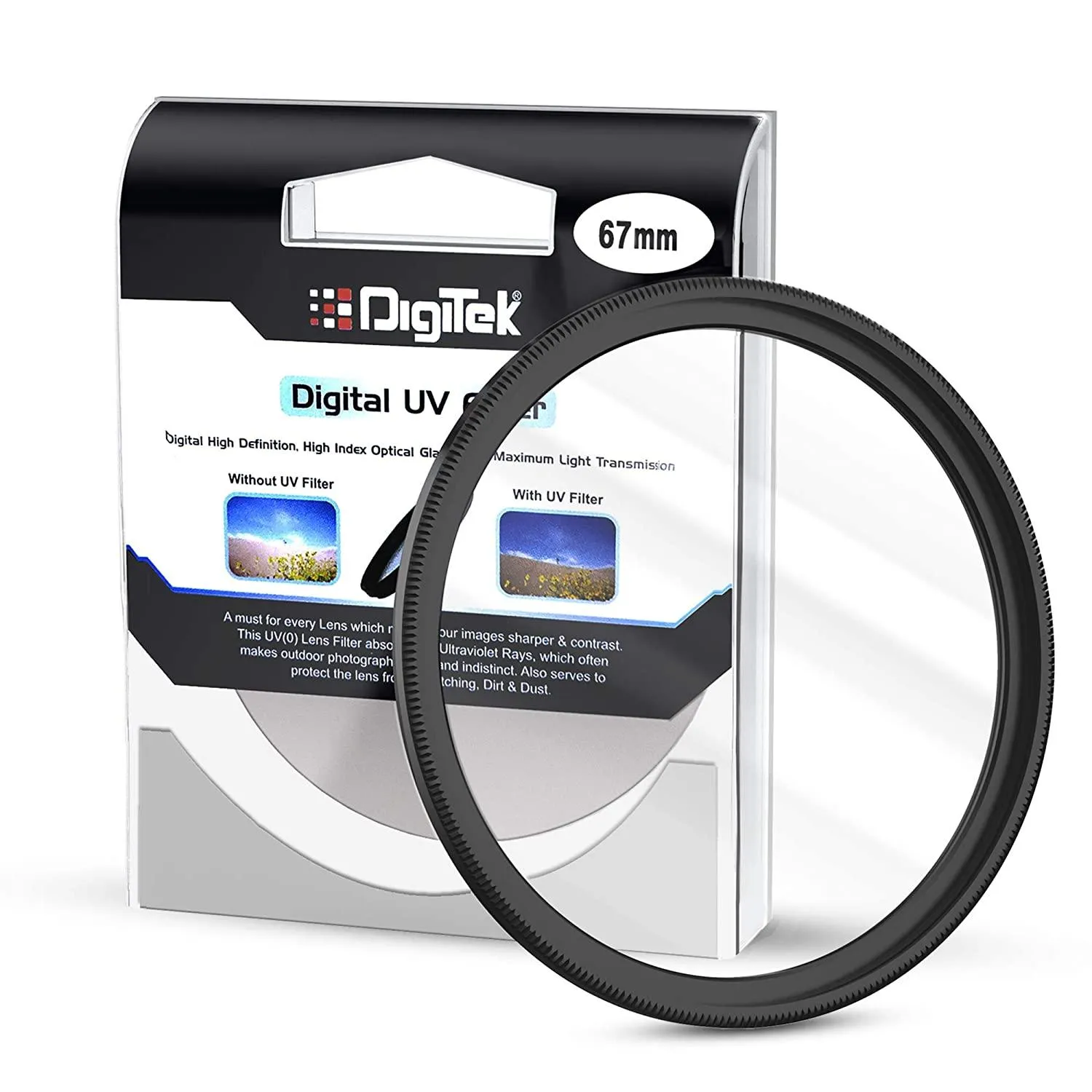 Digitek UV-Protection Lens Filter (Filter with Slim Frame for DSLR Camera Lens Protection from UV Rays, Dust & Scratches)