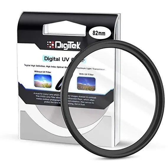 Digitek UV-Protection Lens Filter (Filter with Slim Frame for DSLR Camera Lens Protection from UV Rays, Dust & Scratches)