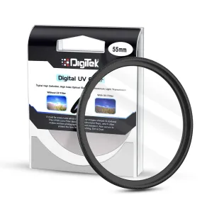 Digitek UV-Protection Lens Filter (Filter with Slim Frame for DSLR Camera Lens Protection from UV Rays, Dust & Scratches)