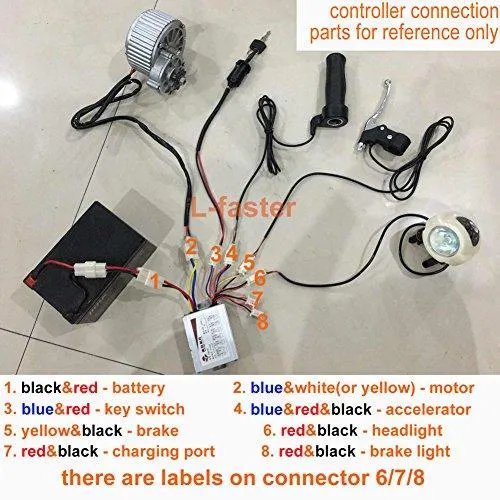 Electric Bike 36V/250W DC Motor Brush Conversion Kit