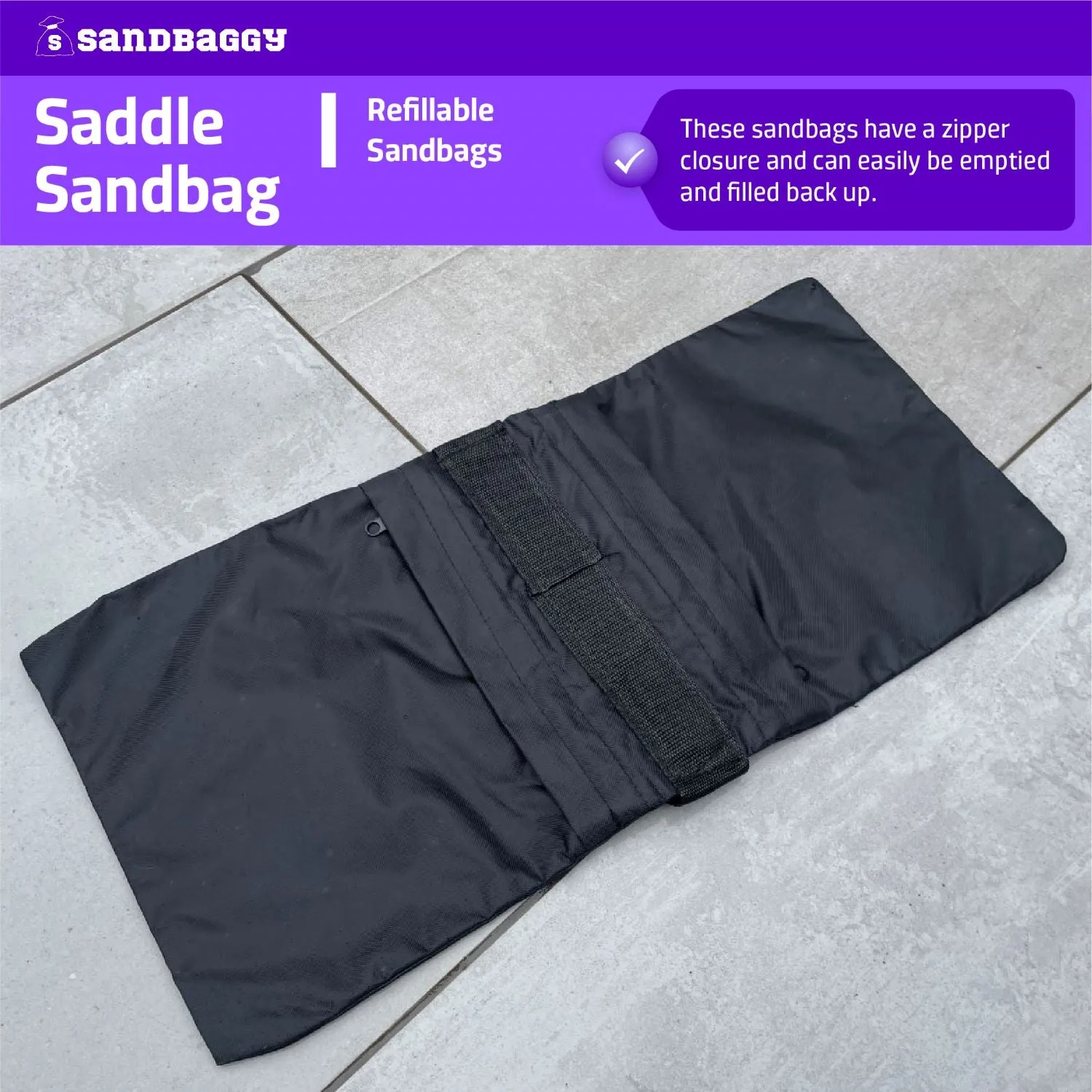 Empty Saddle Sandbags For Photography (25 lb. Capacity)