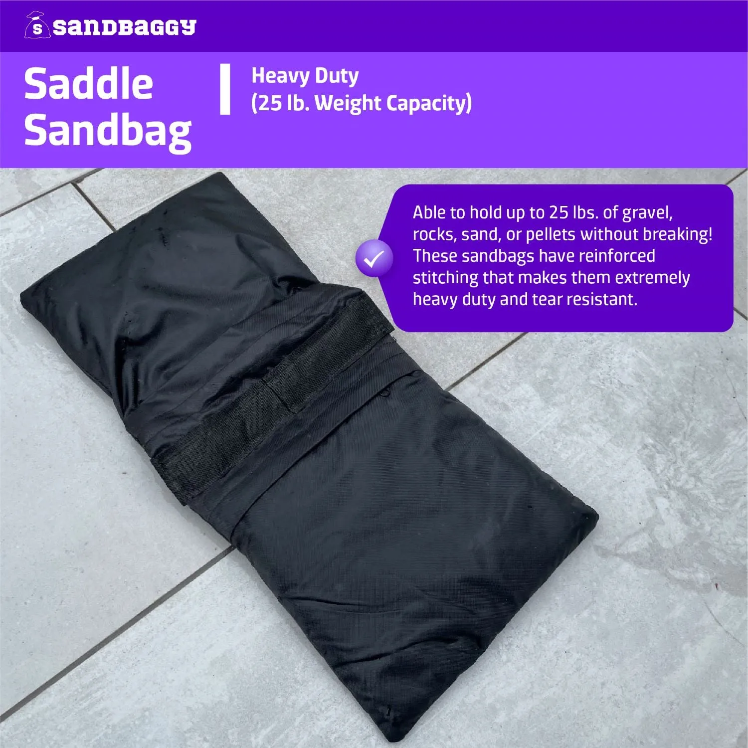 Empty Saddle Sandbags For Photography (25 lb. Capacity)