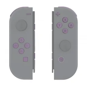 eXtremeRate Dark Grayish Violet Replacement ABXY Direction Keys SR SL L R ZR ZL Trigger Buttons Springs, Full Set Buttons Repair Kits with Tools for NS Switch JoyCon & OLED JoyCon - JoyCon Shell NOT Included - AJ227