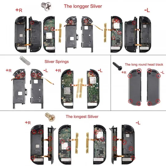 eXtremeRate Dark Grayish Violet Replacement ABXY Direction Keys SR SL L R ZR ZL Trigger Buttons Springs, Full Set Buttons Repair Kits with Tools for NS Switch JoyCon & OLED JoyCon - JoyCon Shell NOT Included - AJ227