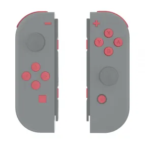 eXtremeRate Indian Red Replacement ABXY Direction Keys SR SL L R ZR ZL Trigger Buttons Springs, Full Set Buttons Repair Kits with Tools for NS Switch JoyCon & OLED JoyCon - JoyCon Shell NOT Included - AJ219
