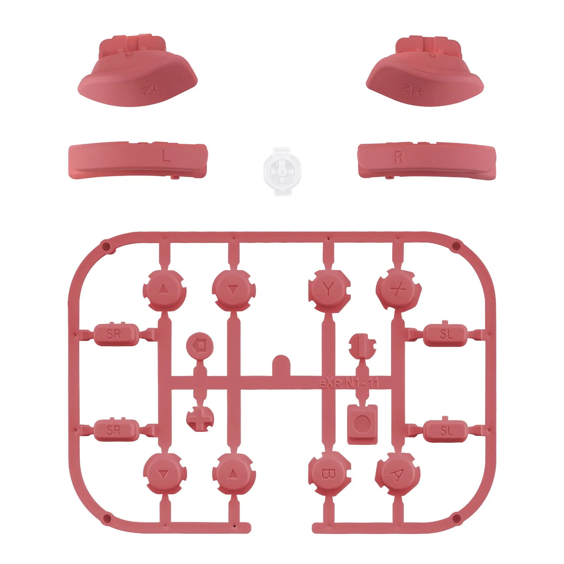 eXtremeRate Indian Red Replacement ABXY Direction Keys SR SL L R ZR ZL Trigger Buttons Springs, Full Set Buttons Repair Kits with Tools for NS Switch JoyCon & OLED JoyCon - JoyCon Shell NOT Included - AJ219