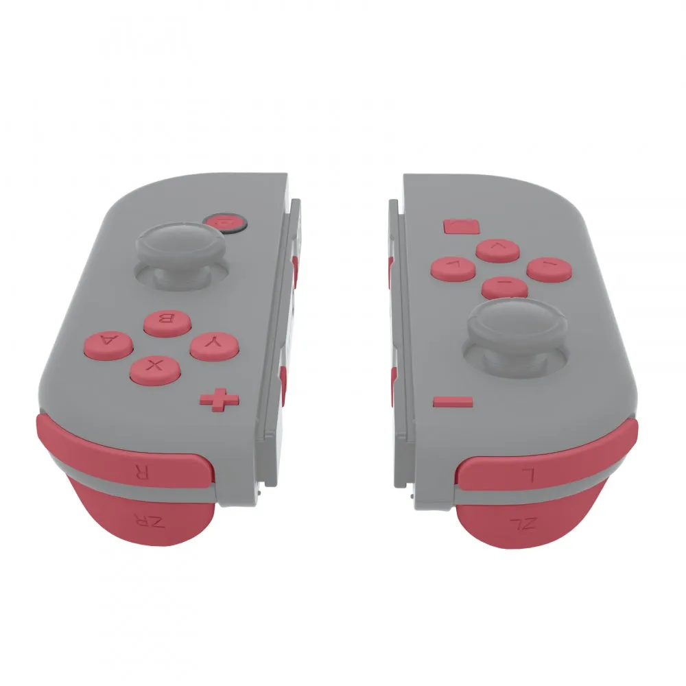 eXtremeRate Indian Red Replacement ABXY Direction Keys SR SL L R ZR ZL Trigger Buttons Springs, Full Set Buttons Repair Kits with Tools for NS Switch JoyCon & OLED JoyCon - JoyCon Shell NOT Included - AJ219